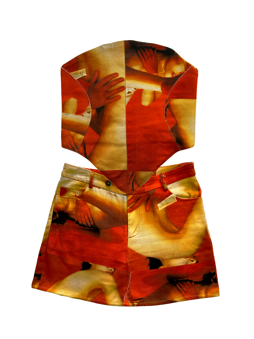 Reworked jeans - corset