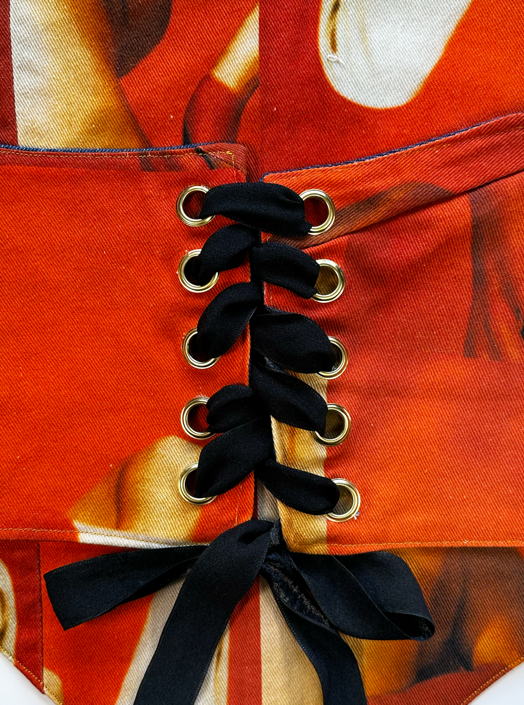 Reworked jeans - corset